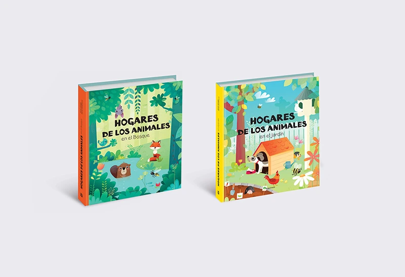 Serie literaria hogares de los animales para niños