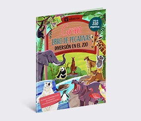 Gran libro de pegatinas: Diversión en el zoo